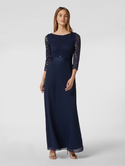 Swing Abendkleid mit Pailletten  Dunkelblau 4