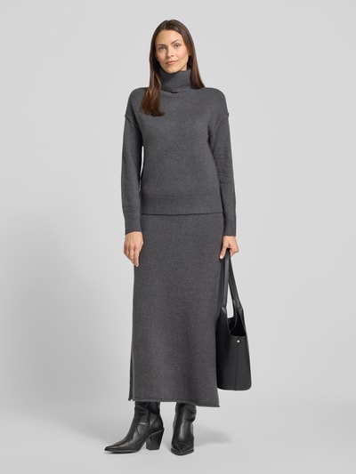 Christian Berg Woman Relaxed Fit Pullover in Strick-Optik Dunkelgrau 1