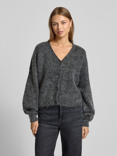 Gestuz Strickjacke mit Knopfleiste Modell 'debbie' Anthrazit 4