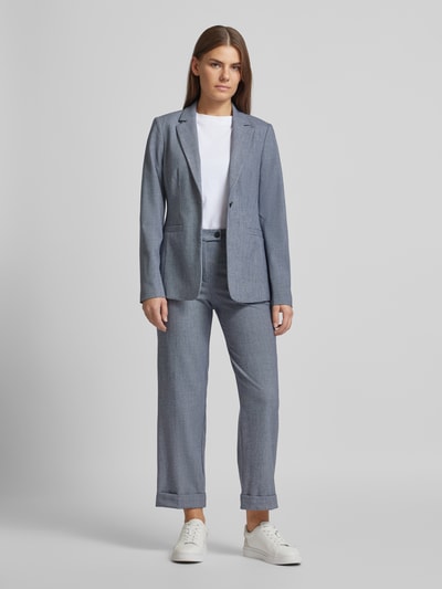 Tom Tailor Regular Fit Blazer mit Reverskragen Dunkelblau Melange 1