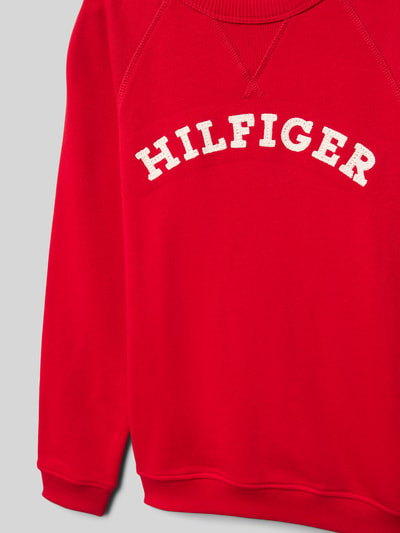 Tommy Hilfiger Teens Sweatshirt met labelstitching Rood - 2