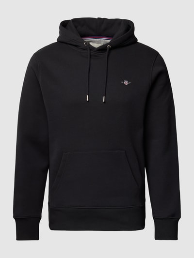 Gant Hoodie met labelstitching, model 'SHIELD' Zwart - 2