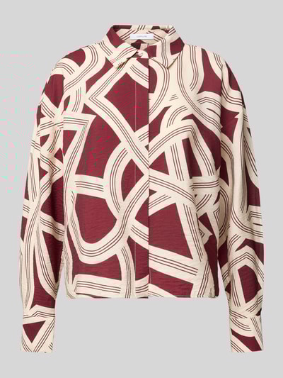 OPUS Regular Fit Bluse mit Manschetten Modell 'Famena' Bordeaux 2
