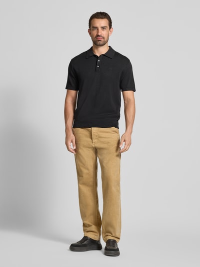 CK Calvin Klein Regular Fit Poloshirt mit Logo-Stitching Modell 'SUPIMA' Black 1