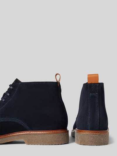 Marc O'Polo Boots van suède, model 'LINUS' Marineblauw - 2