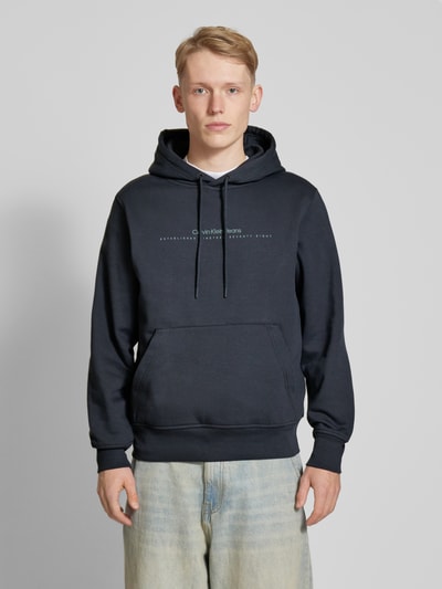 Calvin Klein Jeans Hoodie mit Label-Print Dunkelgrau 4