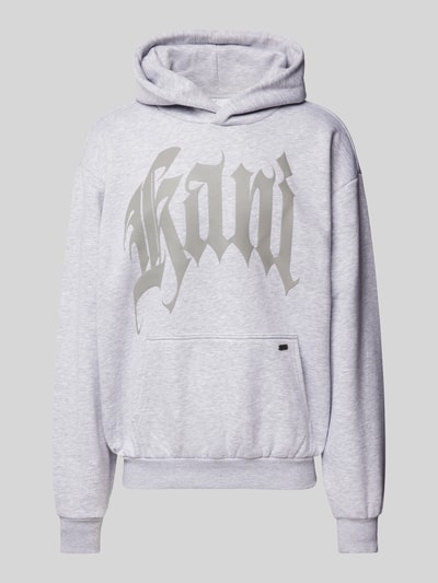 KARL KANI Hoodie mit Label-Print Hellgrau Melange 2