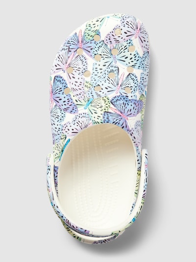 Crocs Sandale mit Allover-Muster Modell 'Classic Butterfly' Weiss 4