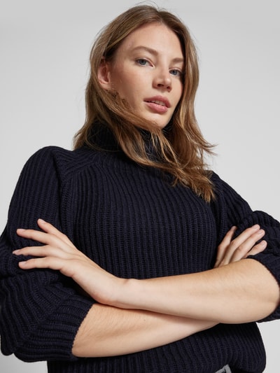 Drykorn Gebreide pullover met opstaande kraag, model 'ARWEN' Marineblauw - 3