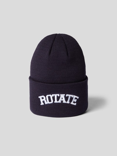 ROTATE Beanie mit Brand-Stitching Dunkelblau 4