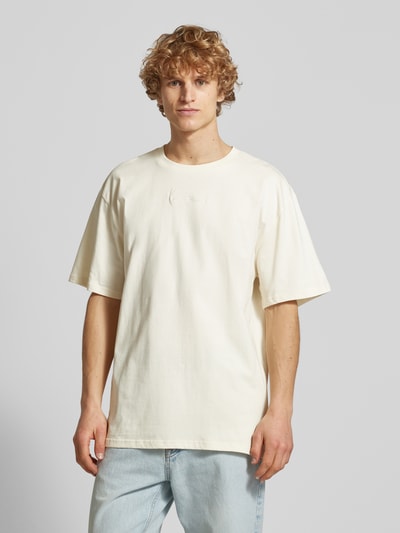 KARL KANI T-Shirt mit Label-Stitching Beige 4