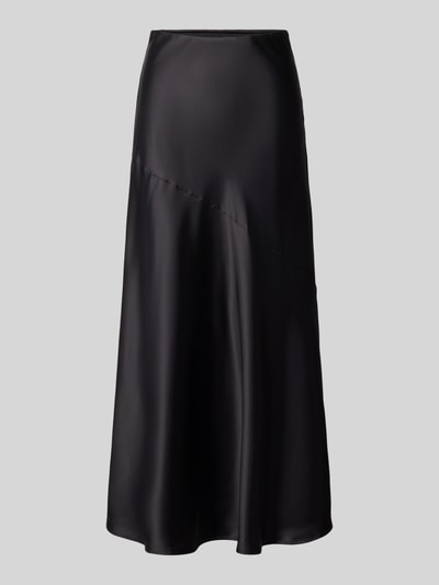 Produktfoto, Satinrock mit elastischem Bund von Gina Tricot in Schwarz, Maxi, Gerader-Schnitt, glatte Satin-Haptik, Bundweite 34 cm, Gesamtlänge 97 cm, Damen