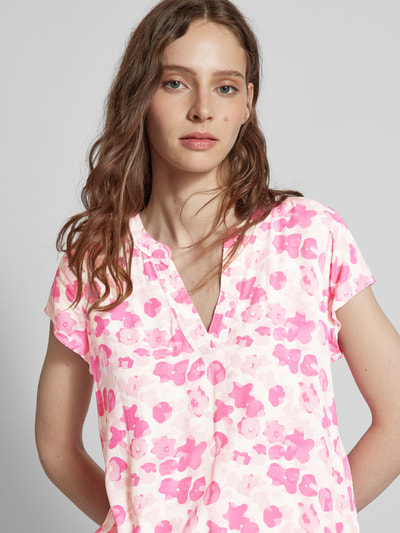 Tom Tailor Bluse mit Tunikakragen Pink 3