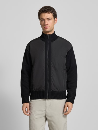 BOSS Orange Regular Fit Strickjacke mit Schurwoll-Anteil Modell 'KORADO' Black 4