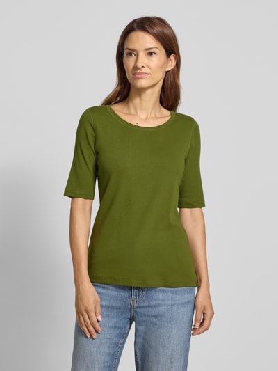 Tom Tailor Regular Fit T-Shirt aus Baumwoll-Mix Gruen 4