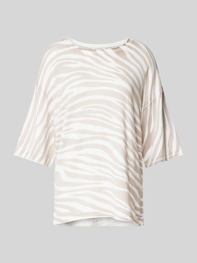FREE/QUENT Gebreid shirt met 3/4-mouwen, model 'Jone' Taupe - 2