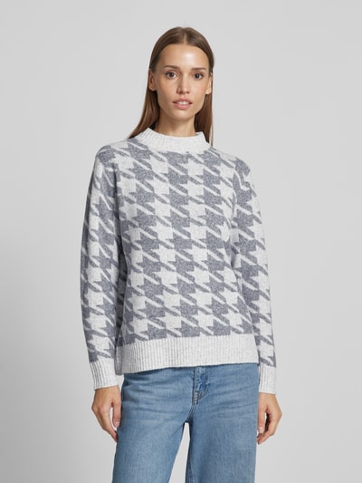 Soyaconcept Gebreide pullover met turtleneck, model 'Ine' Lichtgrijs gemêleerd - 4