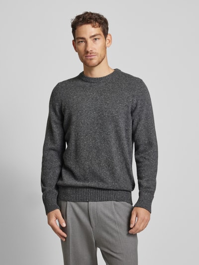 Marc O'Polo Regular Fit Pullover aus Tweedgarn  Anthrazit 4