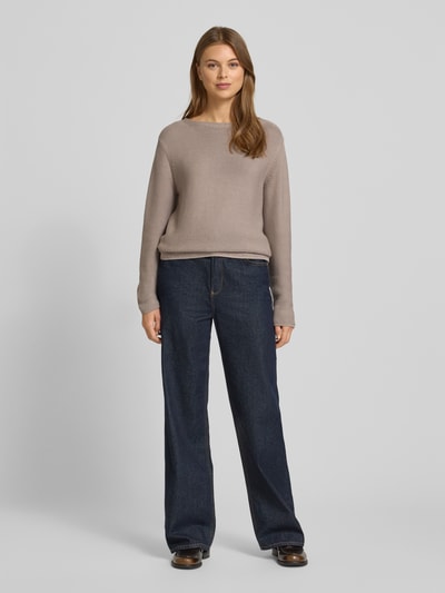 Marc O'Polo Regular Fit Strickpullover aus reiner Baumwolle Stein 1
