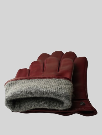 Akaroa Handschoenen met touchscreenfunctie, model 'RON' Donkerrood - 4