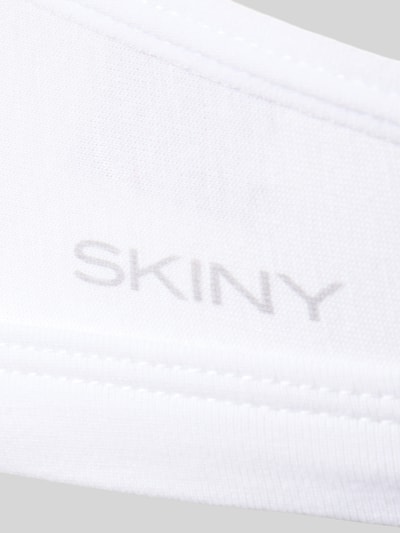 Productfoto, BH in Triangel-Form mit Hakenverschluss van SKINY, wit, zachte structuur, mix van katoen en elastaan, nauwsluitend, Triangelvorm, verstelbare bandjes, haakjessluiting