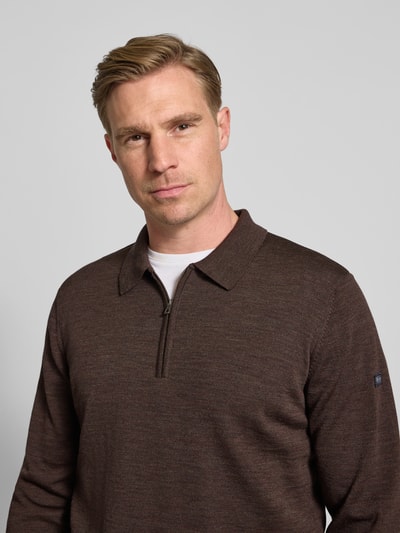 MAERZ Muenchen Strickpullover aus Merinowolle Mittelbraun 3