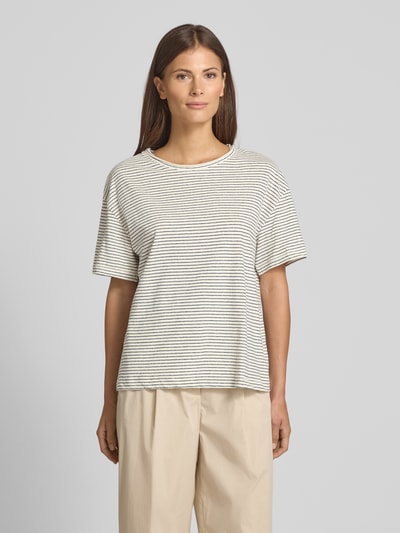 Tommy Hilfiger Relaxed fit T-shirt van een mix van linnen en katoen Marineblauw - 4