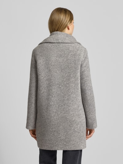 Fuchs Schmitt Lange jas met wol en sjaaldetail Zilver - 5