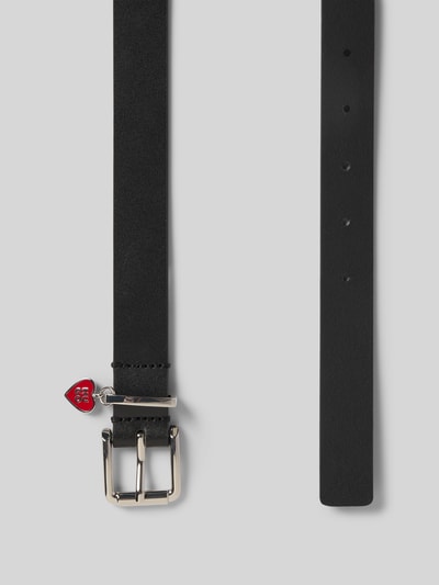 HUGO Gürtel aus echtem Rindsleder Modell 'PALM-VCHARM' Black 3