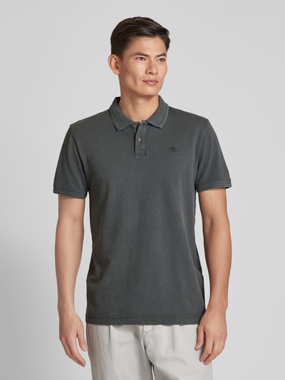 Tom Tailor Regular fit poloshirt in used-look Lichtgrijs - 4