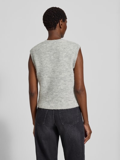 Selected Regular Fit Strickweste aus Woll-Mix Modell 'LULU' Hellgrau 5