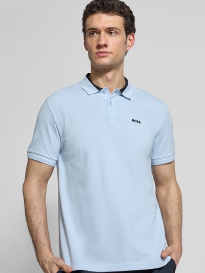 BOSS Green Regular Fit Poloshirt aus Baumwoll-Mix Modell 'PL_Member' Aqua 3