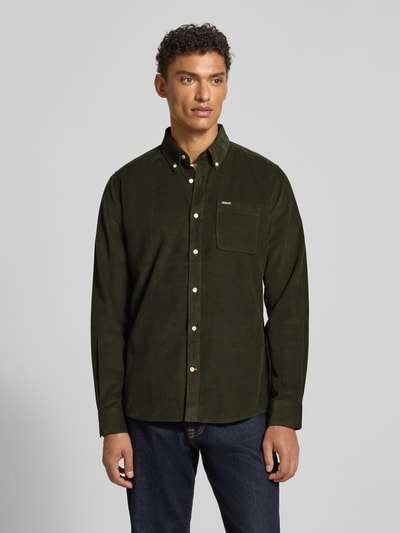 Barbour Koszula casualowa o kroju tailored z czystej bawełny Ciemnozielony 4