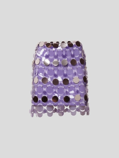 Paco Rabanne Minirock mit Paillettenbesatz Lila 2