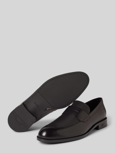 BOSS Loafers in Flecht-Optik Modell 'Tayil' Black 4