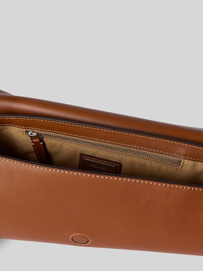 Lauren Ralph Lauren Handtas van echt runderleer met logo-applicatie Cognac - 5