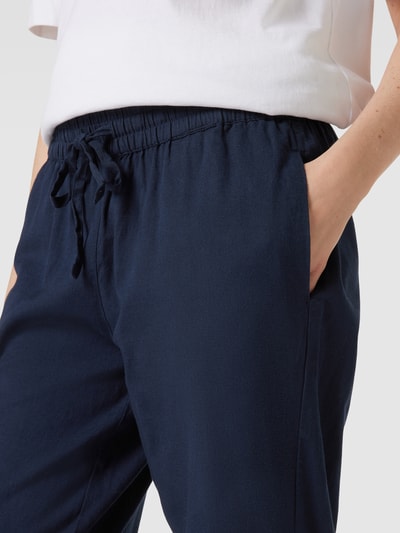 Fransa Stoffhose mit Leinen-Anteil Modell 'Maddie' Marineblau 3