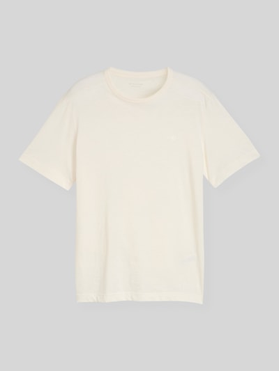 Tom Tailor Regular Fit T-Shirt aus reiner Baumwolle Offwhite Melange 2