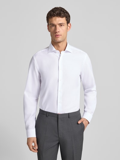 ETERNA Slim Fit Business-Hemd mit Knopfleiste Weiss 4