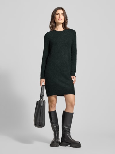 VERO MODA Fließendes Strickkleid mit langen Ärmeln Modell 'DOFFY' Dunkelgruen 1