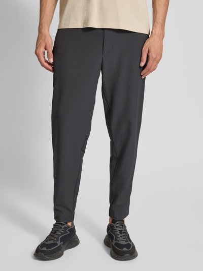 BOSS Green Relaxed Fit Stoffhose mit elastischem Bund Modell 'T_Flex' Dunkelgrau 4