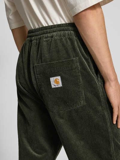Carhartt Work In Progress Corduroy broek met elastische band, model 'FLOYDE' Donkergroen - 3