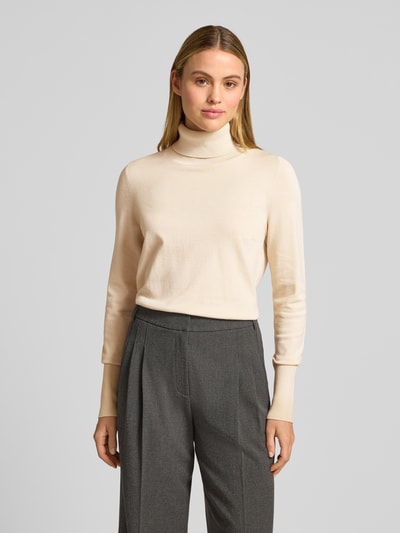 Jake*s Collection Regular Fit Rollkragenpullover in Strick-Optik Ecru 4