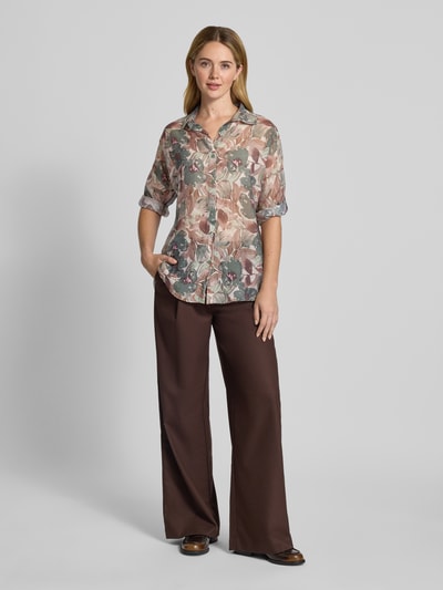 ZABAIONE Relaxed Fit Bluse aus Viskose-Mix Modell 'Sa44brinaa' Khaki 1