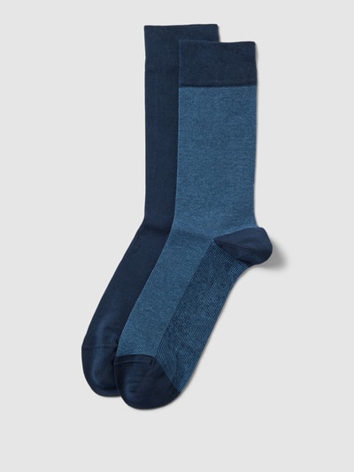 Christian Berg Men Socken mit Label-Detail im 2er-Pack Dunkelblau 1