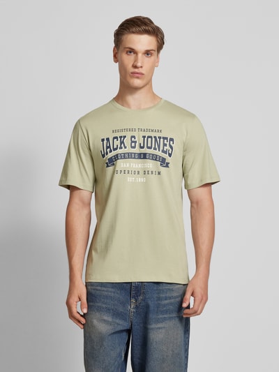 Jack & Jones T-shirt met labelprint Mintgroen - 4