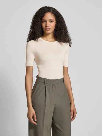 Weekend Max Mara Slim Fit Strickpullover aus Seide-Baumwoll-Mix Modell 'GABARRA' Offwhite 4