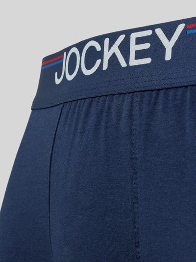 Jockey Slim Fit Trunks mit Logo-Stitching im 3er-Pack Marine 2