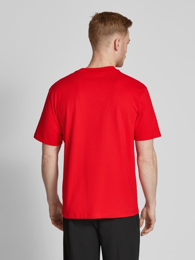 HUGO T-Shirt mit Label-Print Modell 'Dapolino' Rot 5