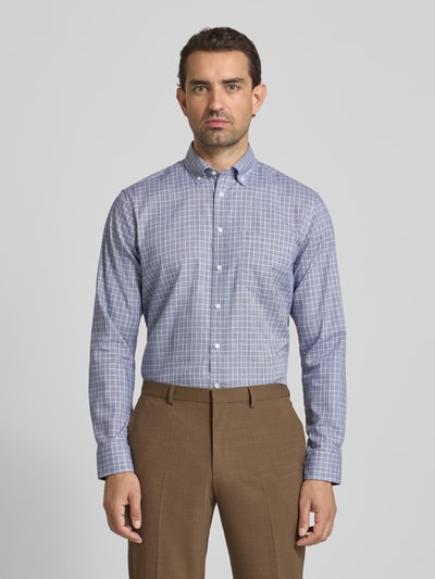 SEIDENSTICKER REGULAR FIT Koszula biznesowa o kroju regular fit z listwą guzikową Granatowy 4